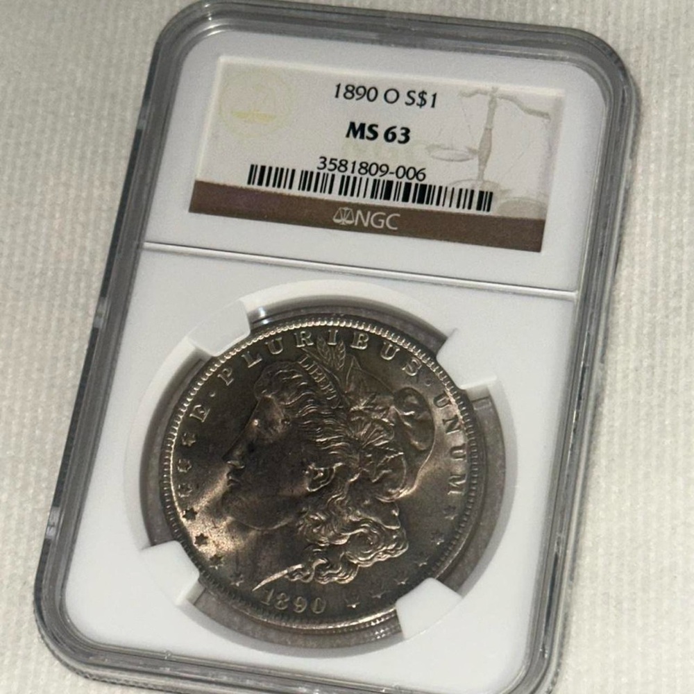 1890 O Silver Dollar Coin MS 63